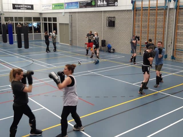 Overzicht kickboxers in de Marsdijkhal