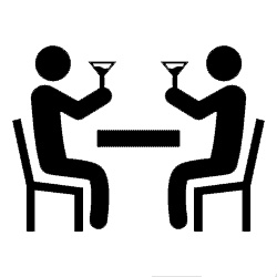 twee personen proosten